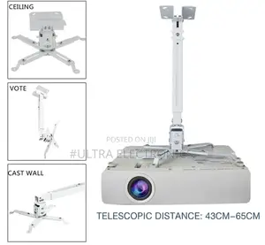 Projector Mount Features a Telescopic Arm Adjustable 43cm and 65cm