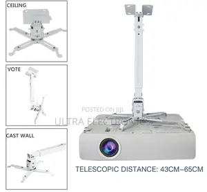 Projector Mount Features a Telescopic Arm Adjustable 43cm and 65cm