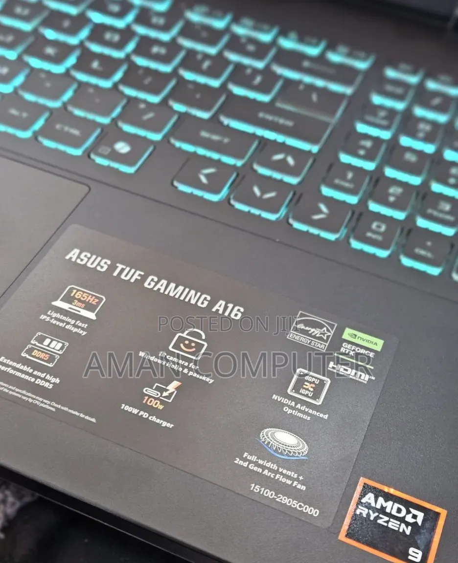 New Laptop Asus TUF Gaming A15 32GB AMD Ryzen 9 SSD 1T