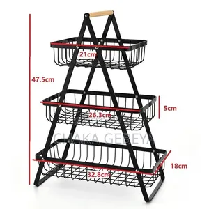 ባለ3 መደርደሪያ የፍራፍሬ መደርደሪያ - Space-saving, Beautiful Design
