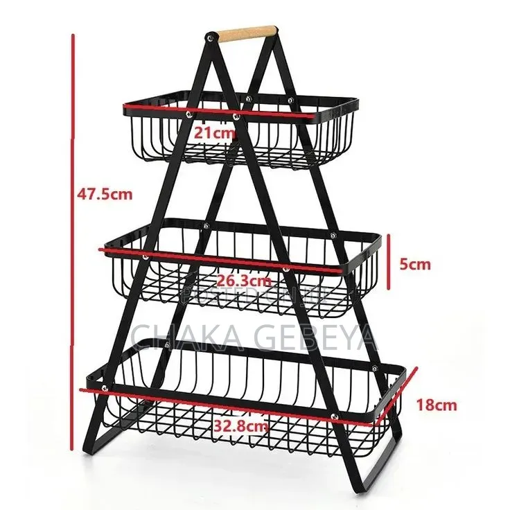 ባለ3 መደርደሪያ የፍራፍሬ መደርደሪያ - Space-saving, Beautiful Design