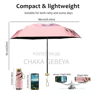 ትንሽ ኪስ ጥላ - Uv Protection, Fits in Bag, Protects From Sun Rain