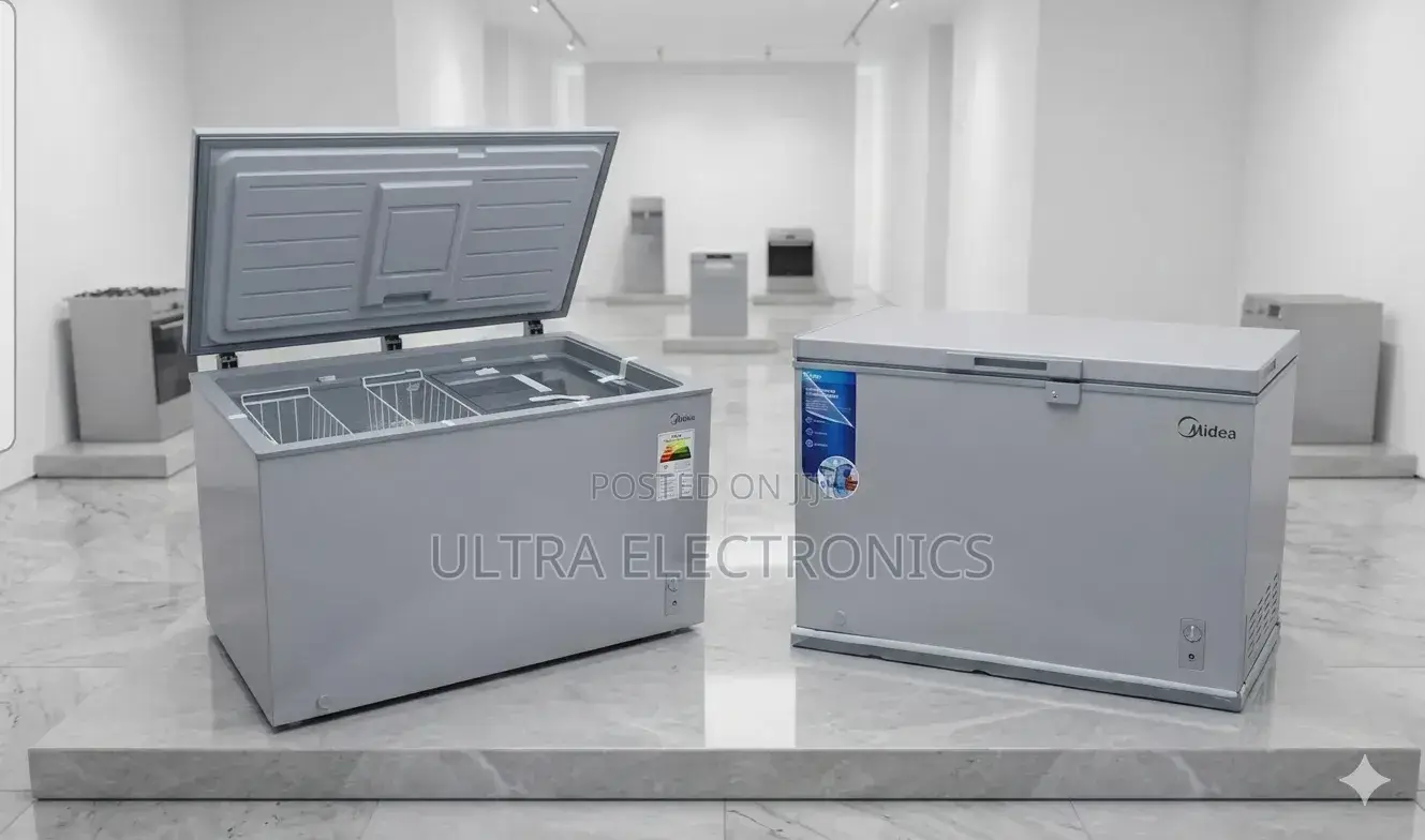Midea Chest Freezer 479l Features Sleek Silver Finish and Is Designed
