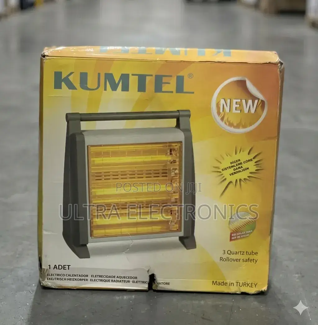 Kumtel Electric Quartz Heater Features Three Powerful Tubes