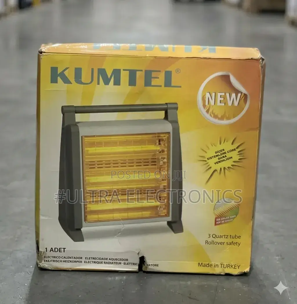 Kumtel Electric Quartz Heater Features Three Powerful Tubes