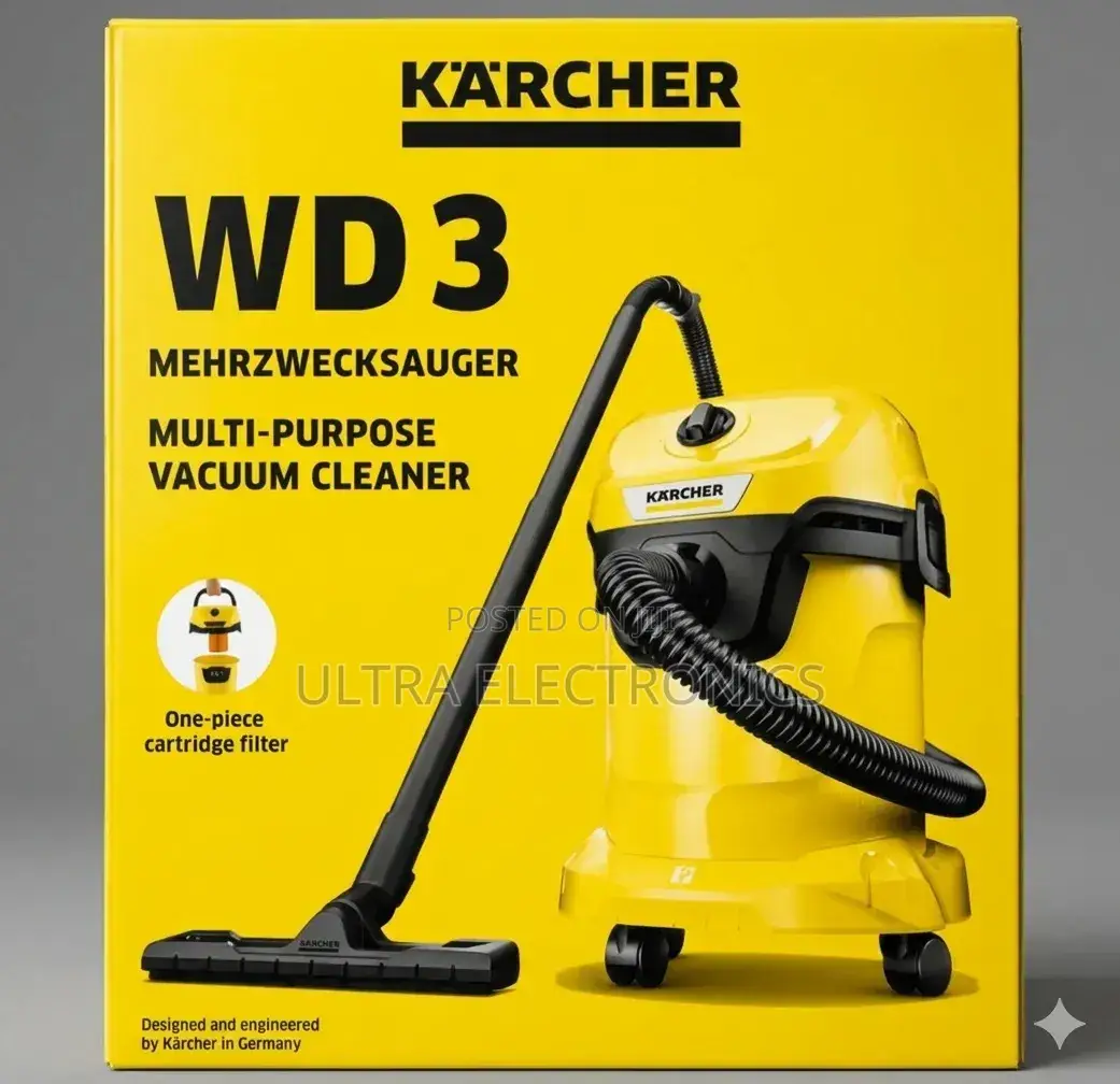 Vacuum Cleaner Kärcher Wd 3 Multi-Purpose , for Both Wet and Dry