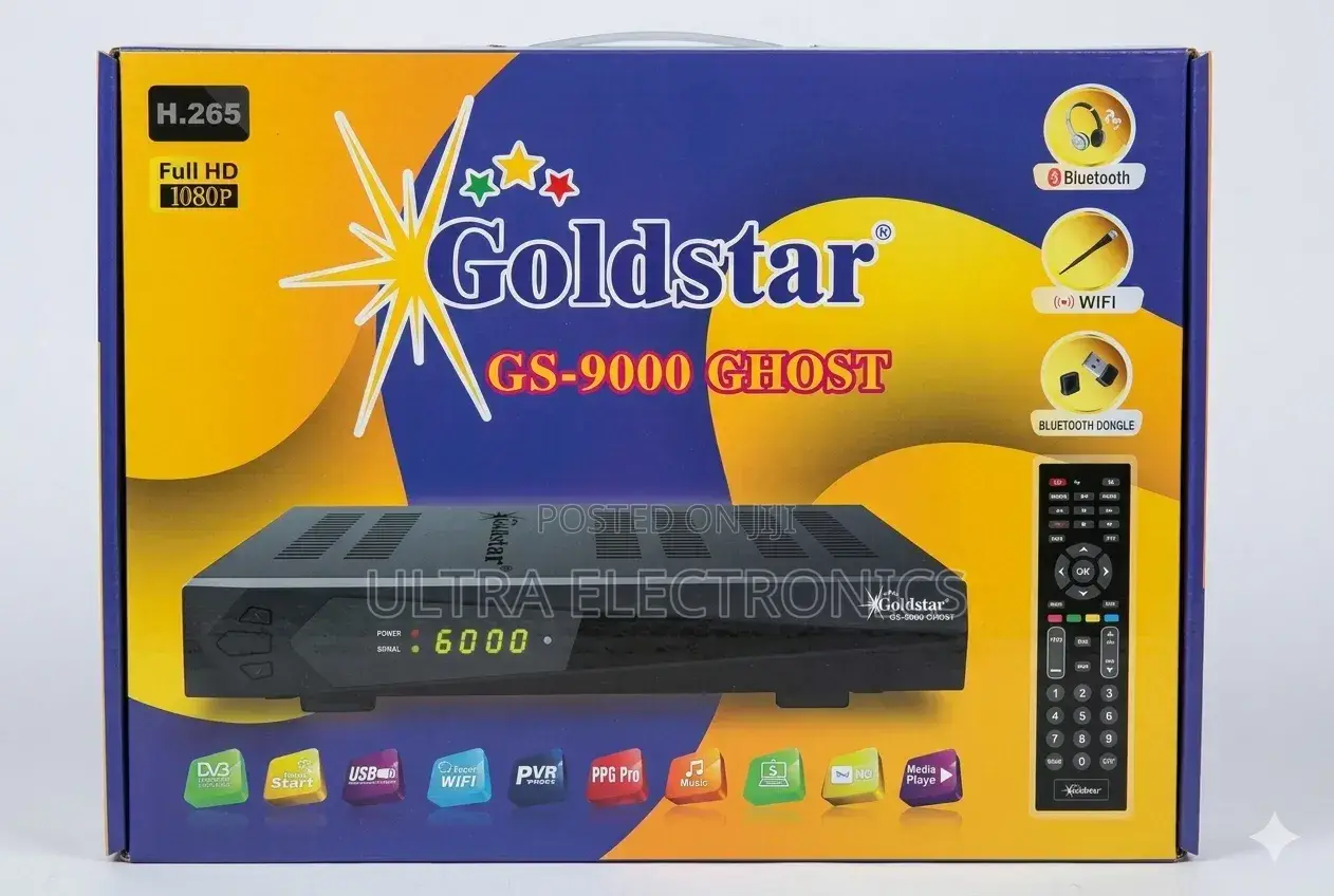 Goldstar Gs-9000 Ghost Satellite Receiver Box H.265 Full Hd 1080p