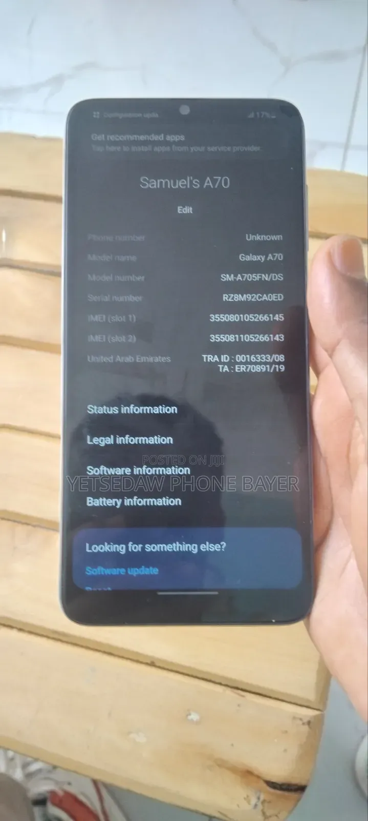 Samsung Galaxy A70 128 GB White