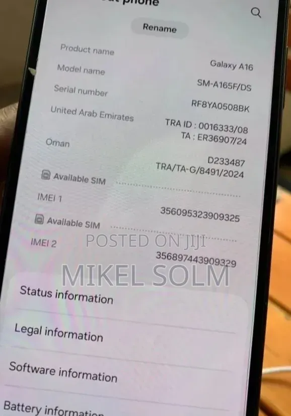 Samsung Galaxy A16 128 GB Black