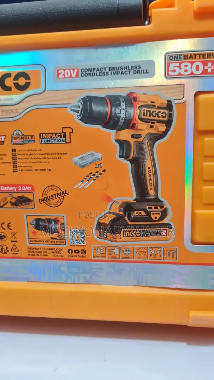 Incgo Brushless Chargable Drill 20v