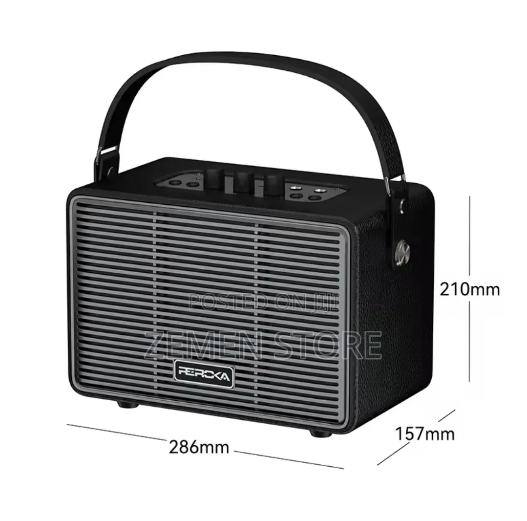 Reroxa Portable Karaoke Speaker With 2 Wireless Mics ካራኦኬ ስፒከር