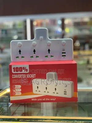 Converter Socket 3 Universal Plug + Usb Type-c Charging Wall Adapter
