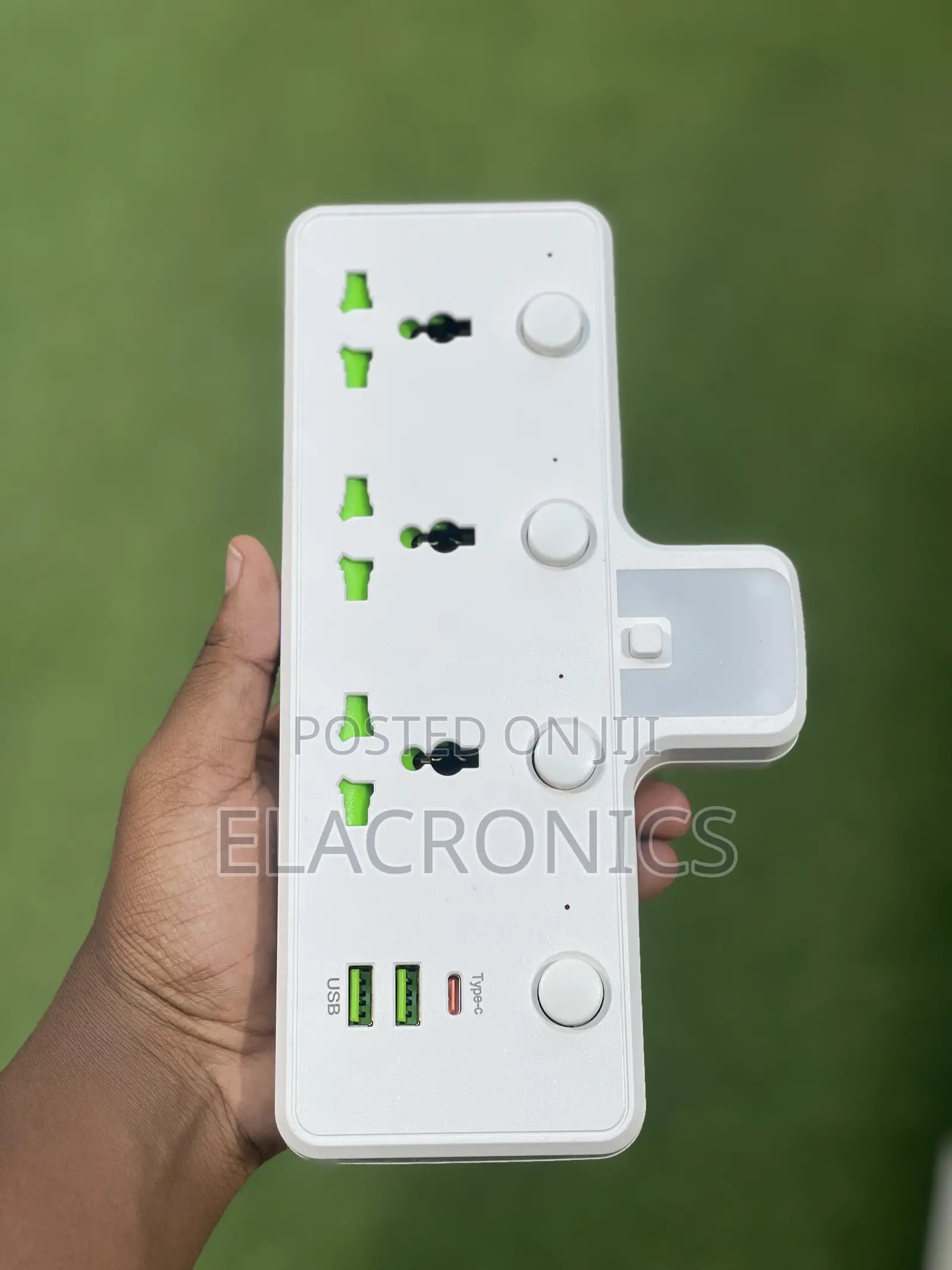 Converter Socket 3 Universal Plug + Usb Type-c Charging Wall Adapter