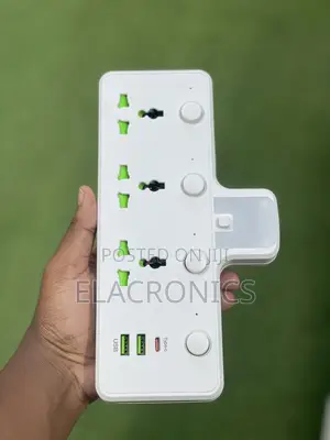 Converter Socket 3 Universal Plug + Usb Type-c Charging Wall Adapter