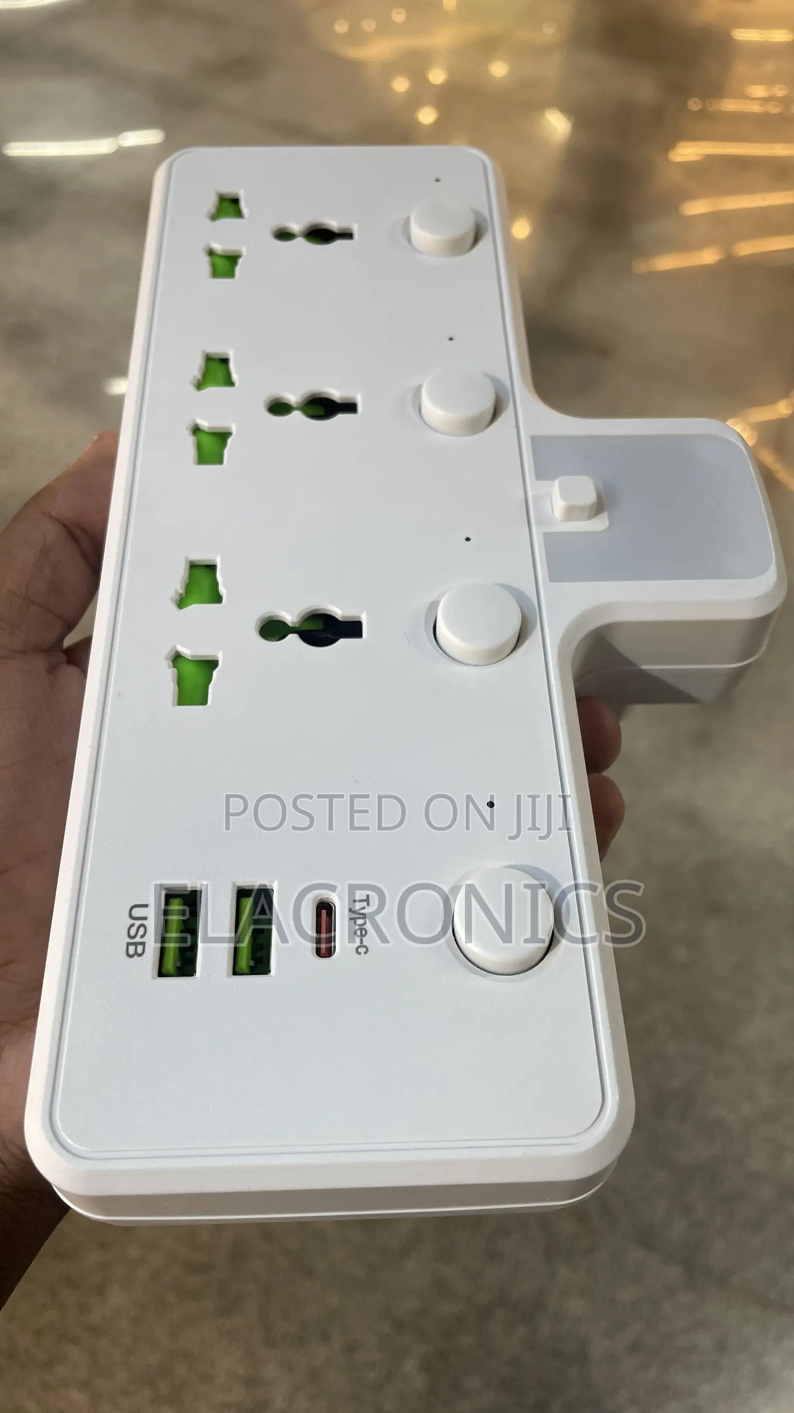 Converter Socket 3 Universal Plug + Usb Type-c Charging Wall Adapter