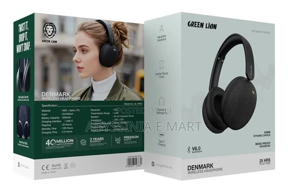 Green Lion Denmark Wireless Headphone