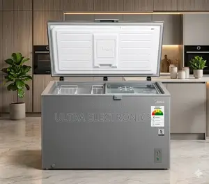 Midea Chest Freezer, Model Mdrc479fzg43, Featuring a Stainless Steel