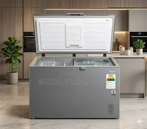 Midea Chest Freezer, Model Mdrc479fzg43, Featuring a Stainless Steel