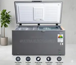 Midea Chest Freezer Features a Modern Gray Finish, a 497l "A+" Energy