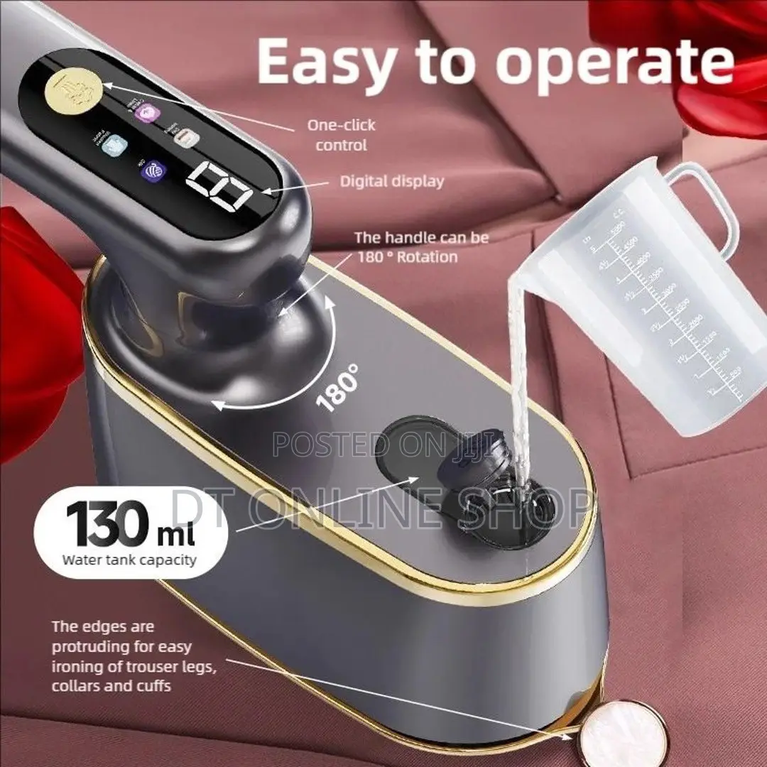 Handheld Steam Iron With LCD
Display and 180 Degree Rotating
Handle