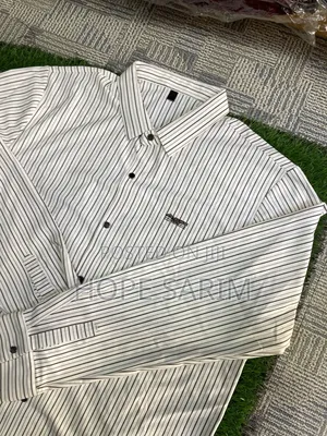 Nechug Men's Striped Long-Sleeve Dress Shirts