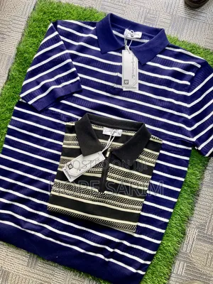 Men's Premium Striped Knitted Polo Shirts