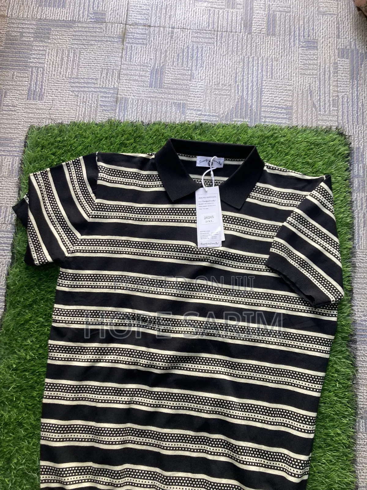 Men's Premium Striped Knitted Polo Shirts