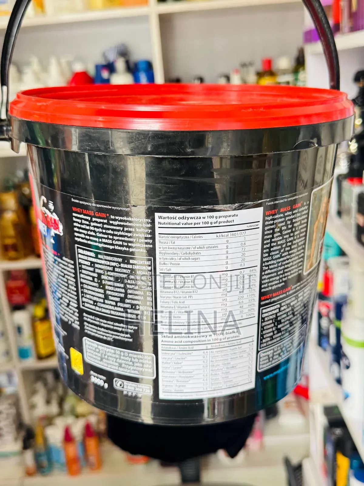 3kg Bucket of Megabol Whey Mass Gain + Protein Powder Supplement