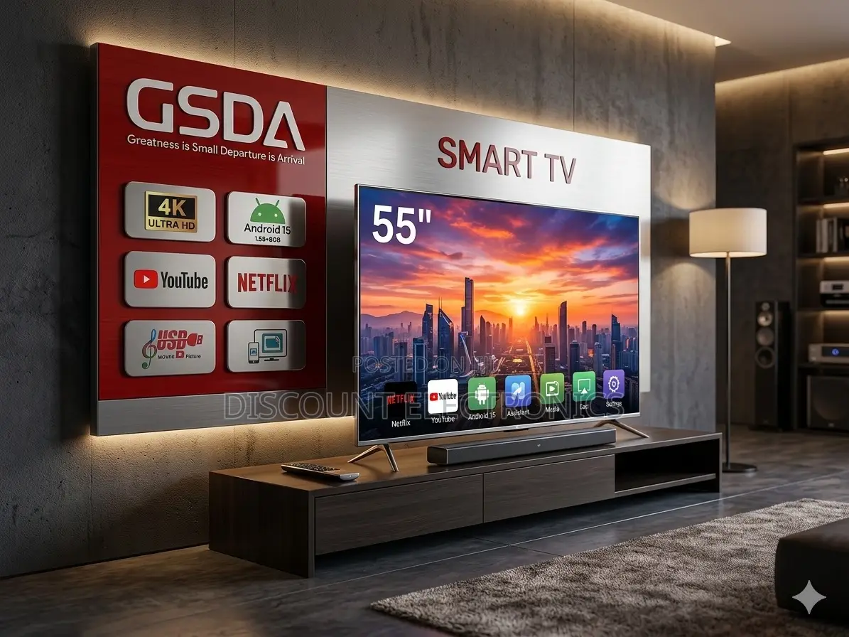 Gsda 55 Double Glass Hifi Smart Ultra High Definition Television