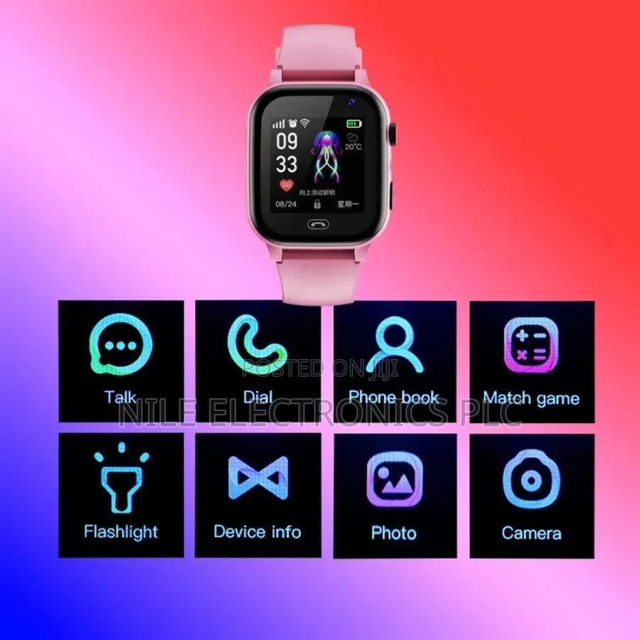 Smart Watch for Kids With Camera Alarm Clock Phone Call-Blue