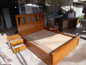 Modern Oak Bed 150cm With Bedside