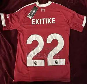 Liverpool Kit Ekitike 22 With Tag - Kids Large Jersey