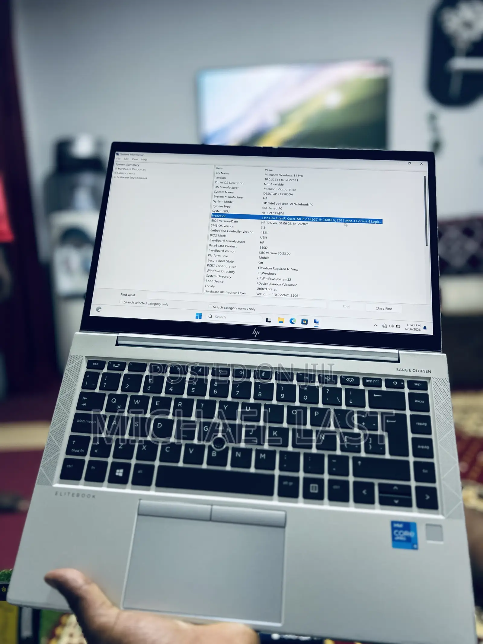 New Laptop HP EliteBook 840 G8 8GB Intel Core i5 SSD 512GB