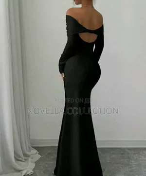Elegant Bodycon Long Sleeve High Waisted Off-Shoulder Twist Fishtail