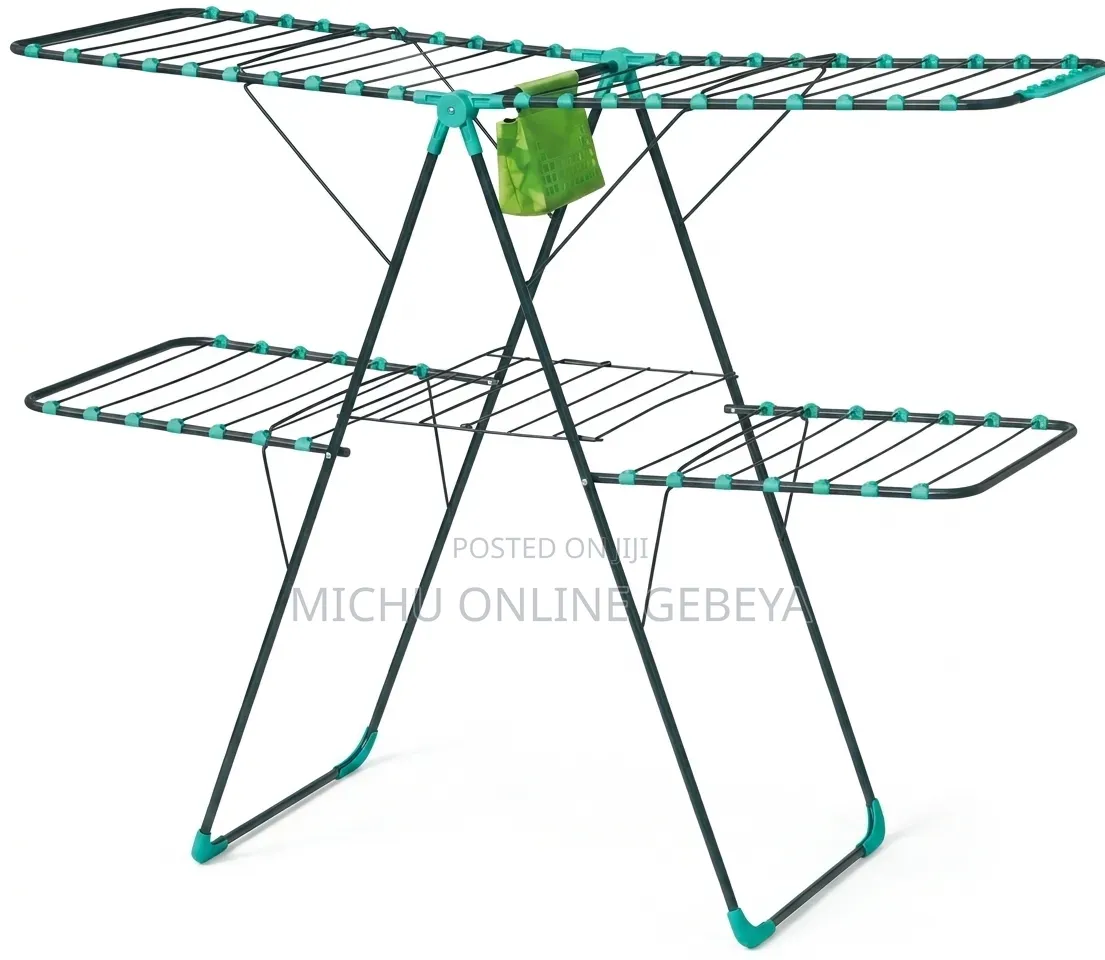 ባለ 4 Wing Clothes Drying Rack የቱርክ የልብስ ማስጫ/Free Delivery