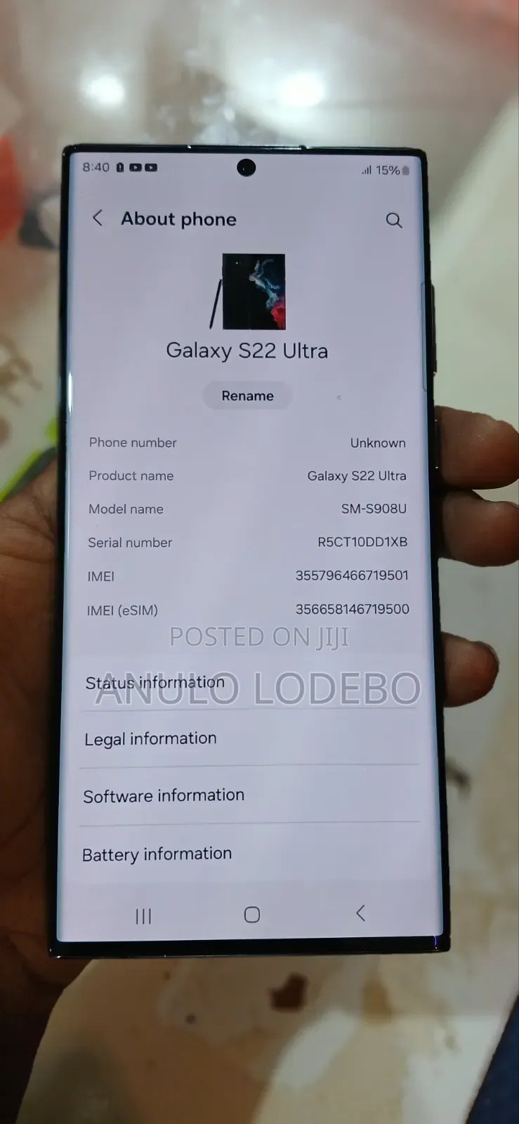 Samsung Galaxy S22 Ultra 256 GB Black