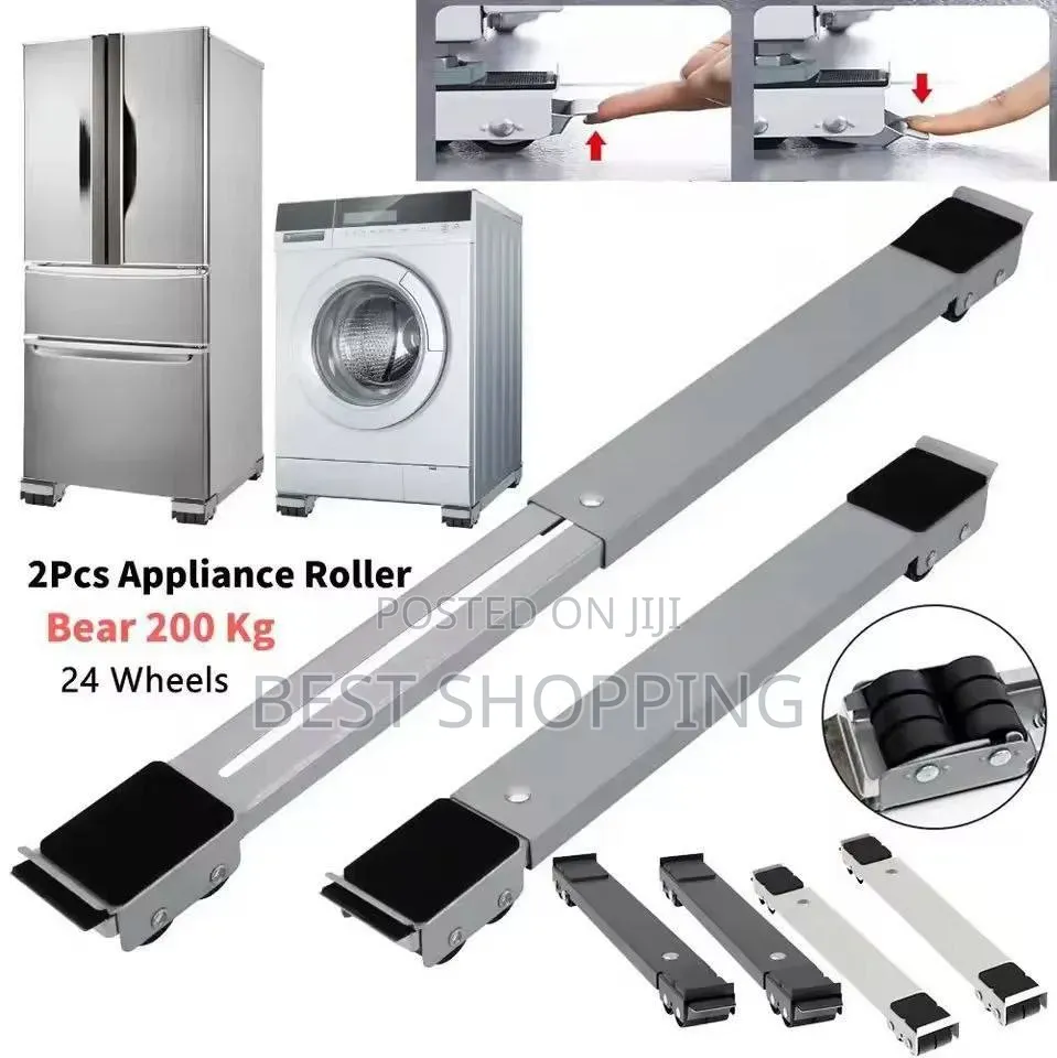 Adjustable Moving Roller Wheels Stand With Brake ፍሪጅና ማጠቢያ ማንቀሳቀሺያ