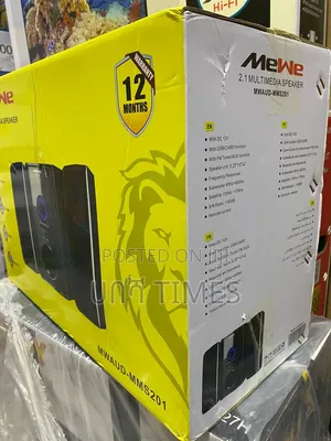 Mewe 2.1 Multimedia Speaker System (Model: Mwaud-Mms201) – Brand New