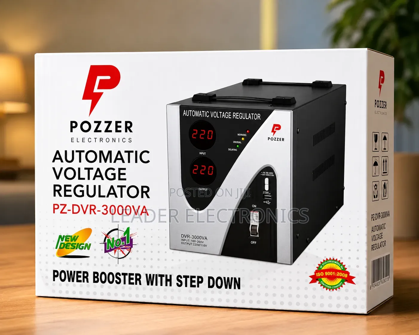 Pozzer Digital Stabilizer 3000va – Smart Voltage Protection