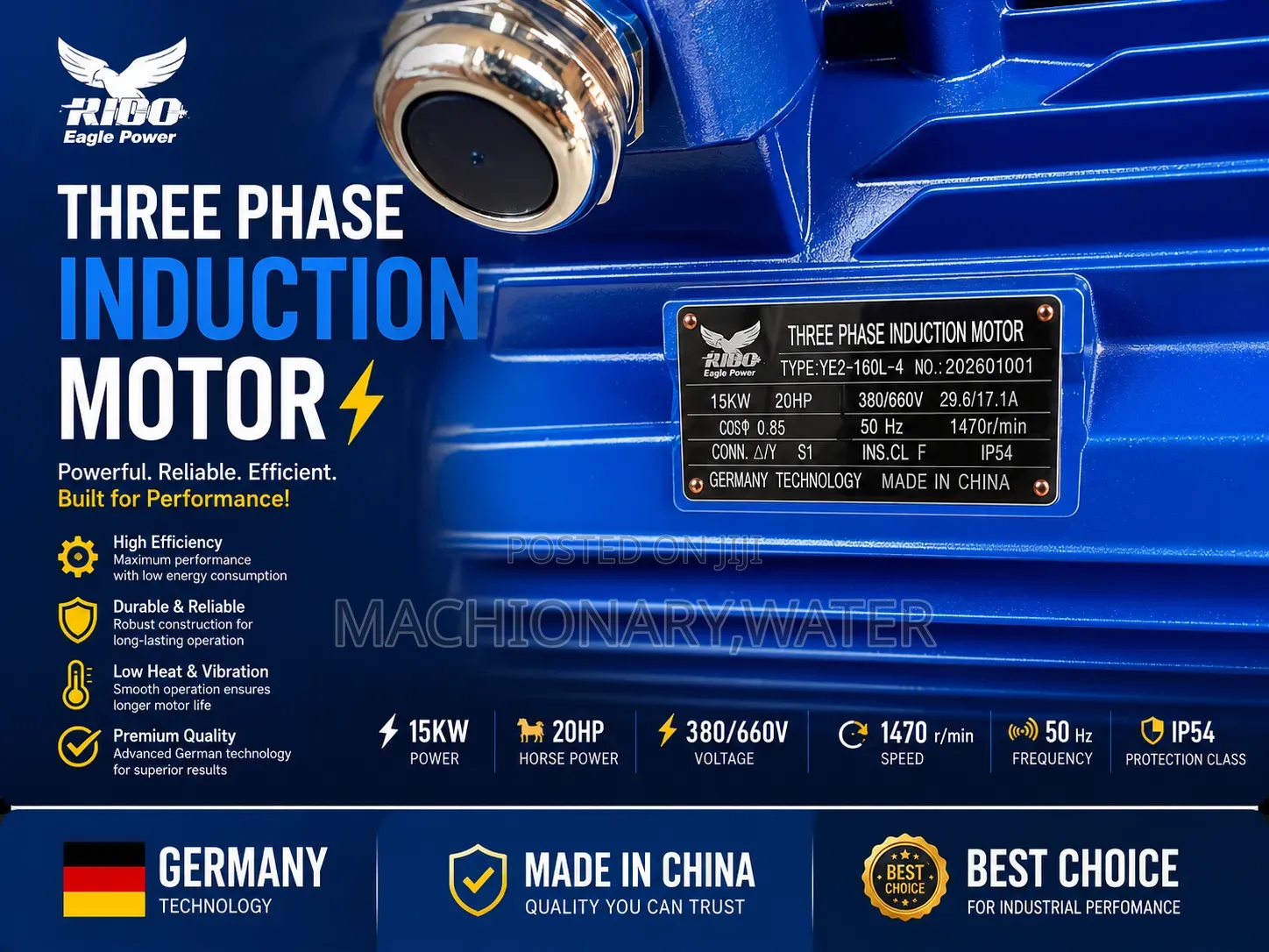 Three Phase Induction Motor (Dinamo)20hp
