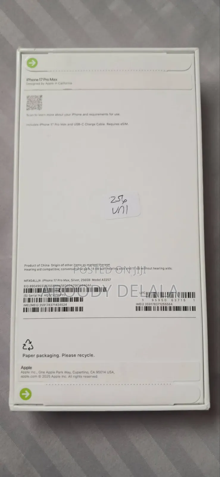 New Apple iPhone 17 Pro Max 256 GB Orange