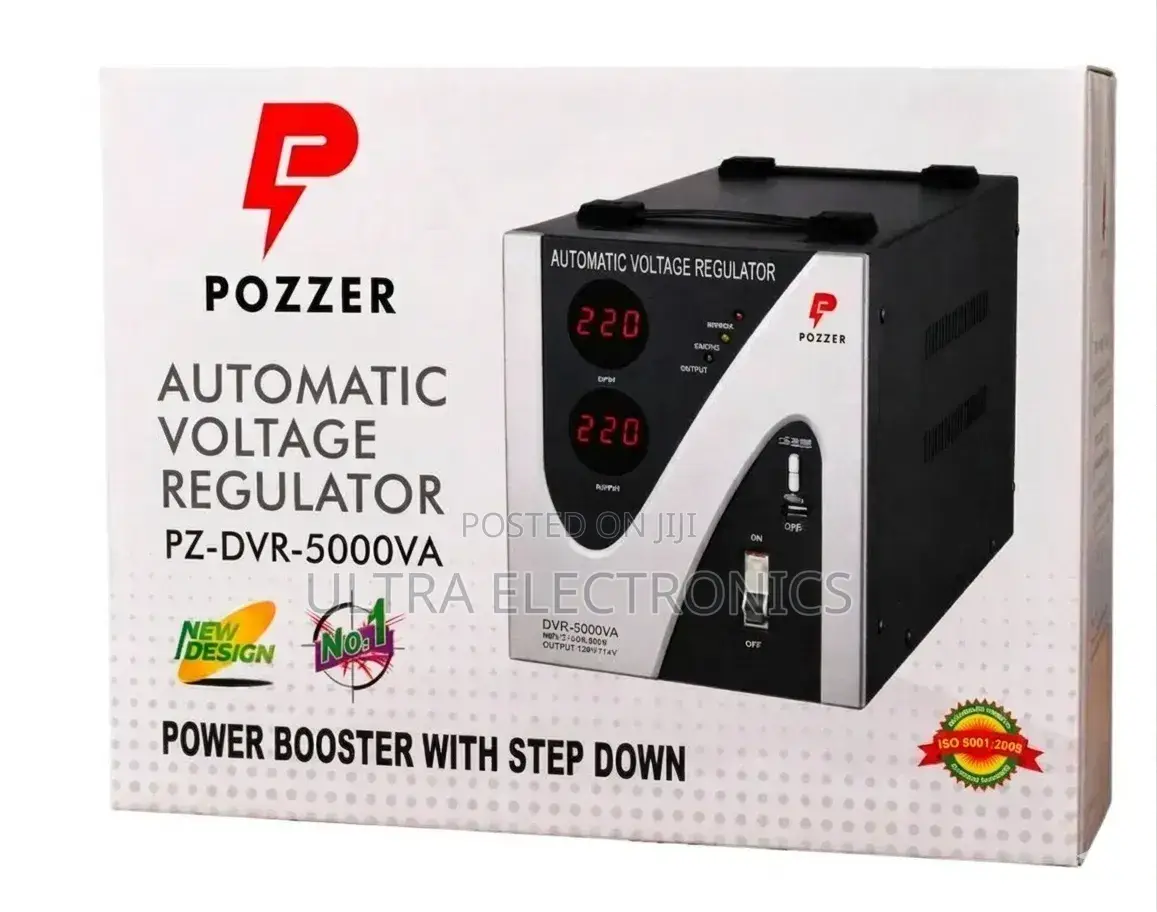 Pozzer Pz-dvr-5000va Automatic Voltage Regulator Designed To Stabilize