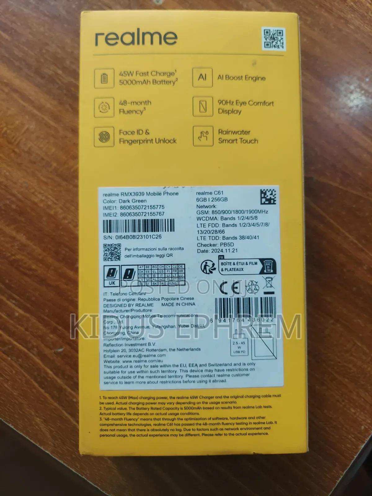 New Realme C61 256 GB Black