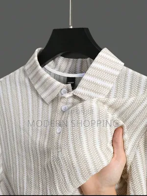 Men's Textured Vertical Stripe Shirt
