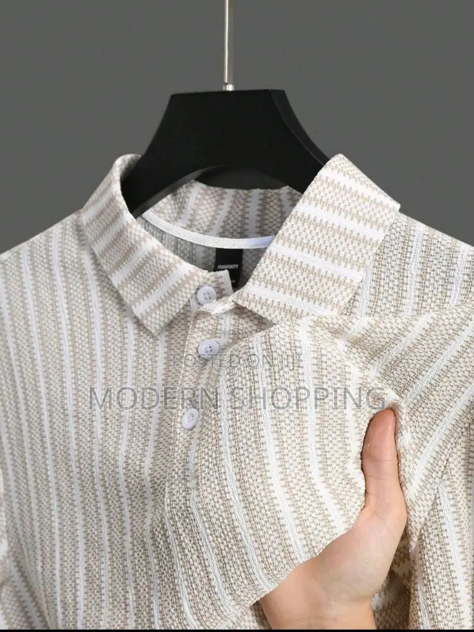 Men's Textured Vertical Stripe Shirt