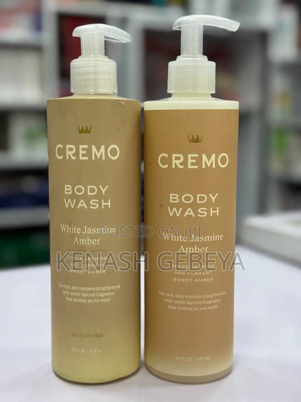 Cremo Body Wash in the White Jasmine Amber Scent