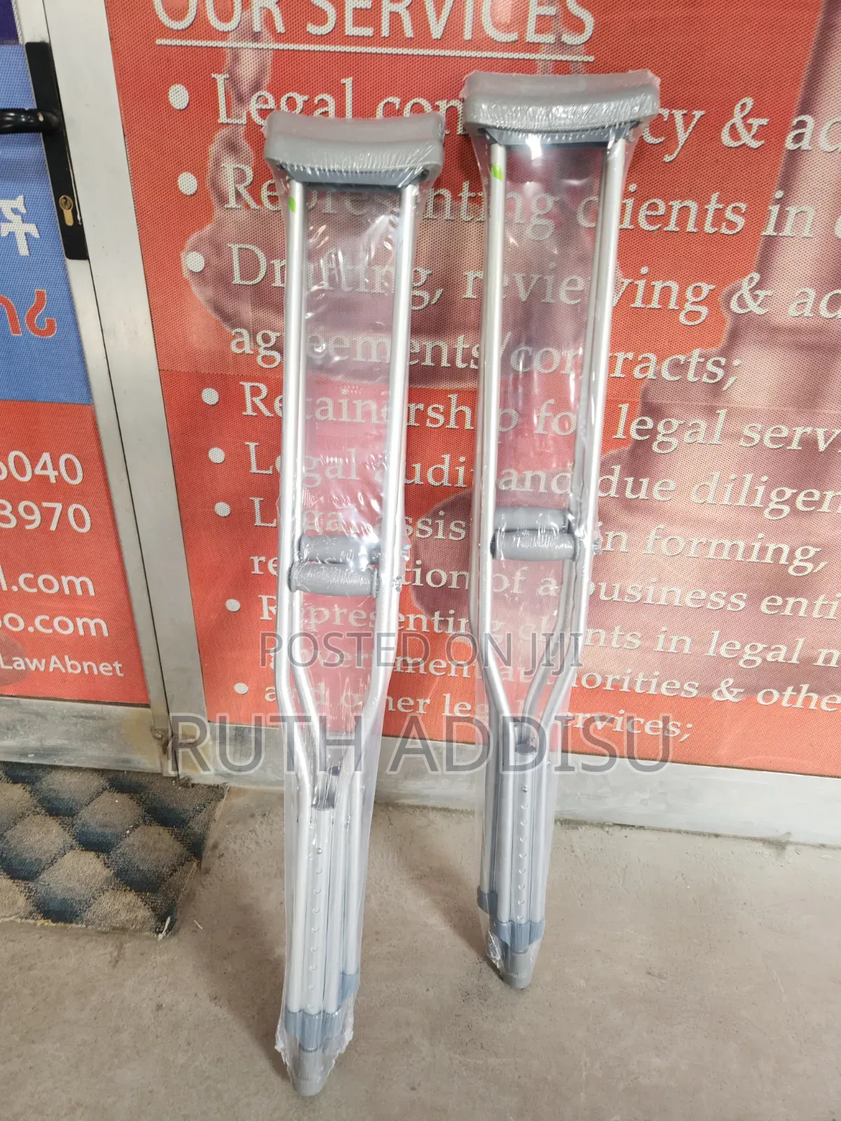 Crutches for Adults the New Portable Aluminum Alloy Thick Underarm