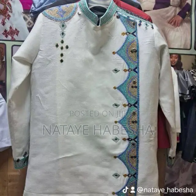 Traditional Man T-Shirt Jacket Suits Scarf Shoes የሐበሻ የሀገር ባህል ልብሶች