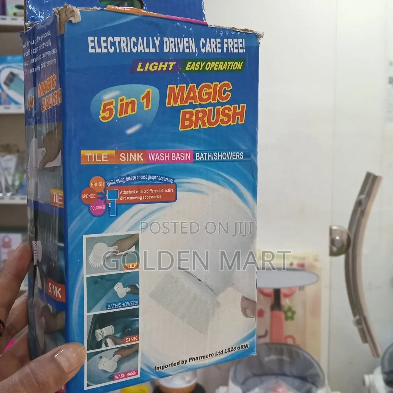 5-in-1 Handheld Electric Spin Scrubber Cleaning Brus