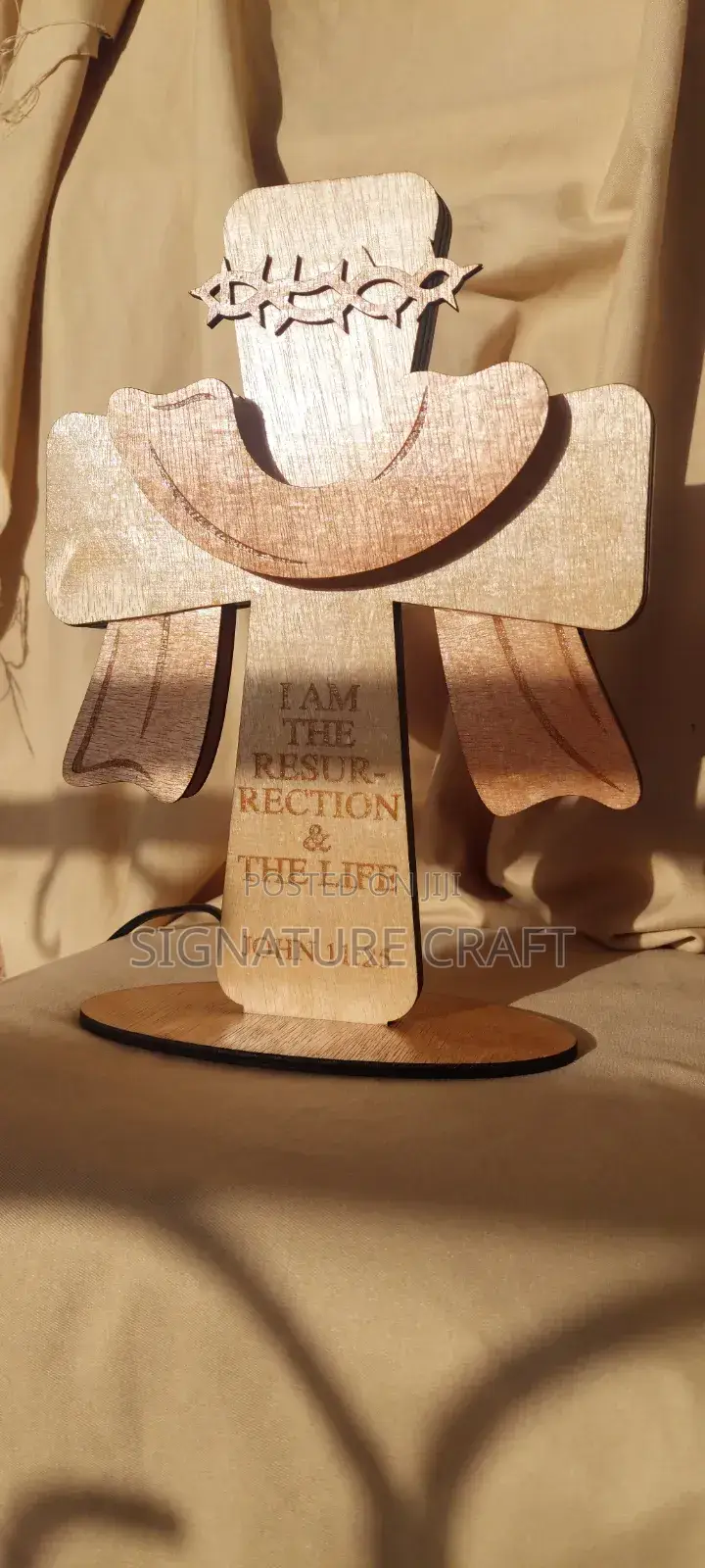 Wooden Cross Light- Lamp